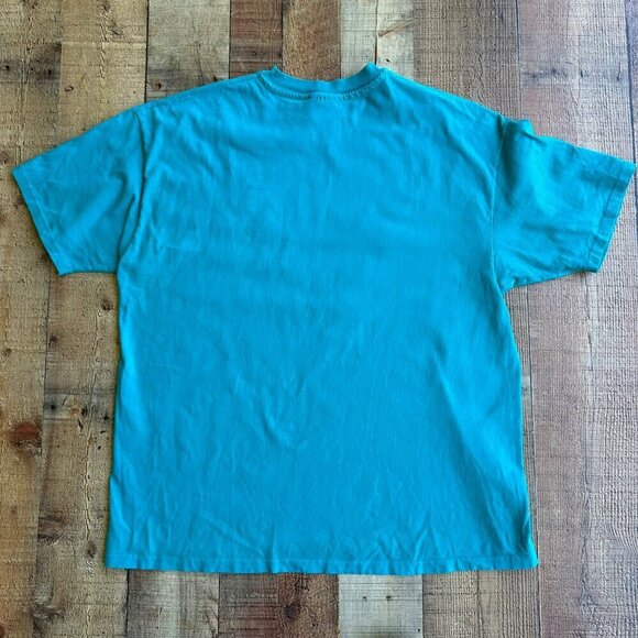 Vintage Hanes Beefy TShirt New Mexico Bull Skull Graphic Teal XL Made in USA '94 - Picture 8 of 10